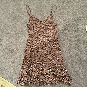 Purple cheetah print mini dress